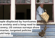 Hurricane Helene flooded homes with water and mud in Marshall, N.C. Many people will be out of their homes for months or longer. AP Photo/Jeff Roberson